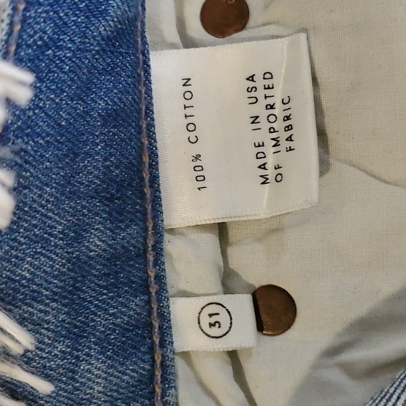 Grlfrnd Naomi women's highrise cut off crop distressed jeans size 31 - Picture 16 of 16